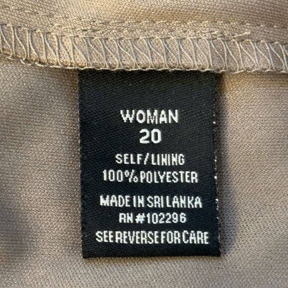 Collection DB‎ Silver Stretch Dress Party Wedding Curvy Belly Hide Plus Sz 20 - Picture 15 of 16